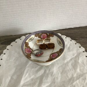 Vtg Morimura Noritake Floral Pedestal Dish